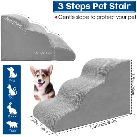 Скали за кучиња миленичиња скали за високи кревети или каучи, нежни чекори за домашни миленици за мали кучиња и постари кучиња миленичиња