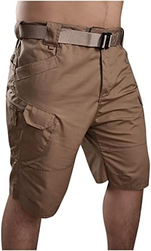 Тактички шорцеви за мажи водоотпорни лето за дишење Брзо суво пешачење риболов шорцеви со повеќе џебови