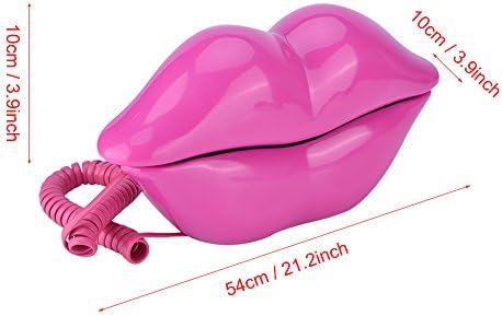 Полената линија за жица VBestlife, Смешна розова црвена усна пластика Телефон со мултифункционално за украсување на домови/јасно