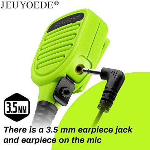 Водоотпорен радио -микрофон на Jeuyoede, далечински управувач со микрофон со токи со 3,5 mm аудио приклучок компатибилен со Motorola