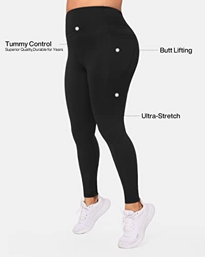 VFUS задник кревајќи хеланки на тренингот со високи половини за жени за контрола на стомакот со џебови кои не се гледаат преку јога