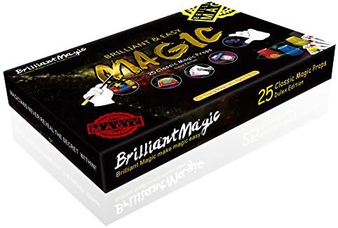 Brilliantmagic Magic Set Magic Kit for Kids Science играчки за деца, вклучувајќи 25 класични трикови, лесен за играње магија најдобар