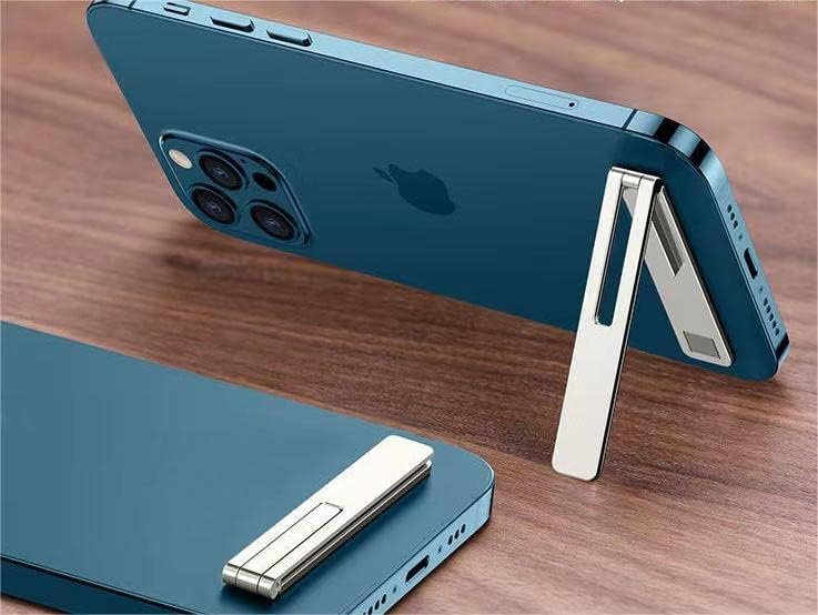 Ladumu мобилни телефони стојат текстура на алуминиумска легура ултра-тенки држач за мобилни телефони на мобилен телефон, лесен за носење алуминиумска