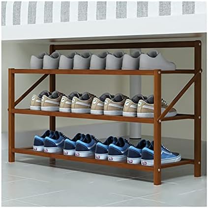 Хангар за чевли за чевли WYQQ за домашен студентски дом, стоечки бамбус решетка за складирање на чевли, повеќе слојно складирање