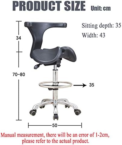 Работен стол за столче за столче Ергономска прилагодлива 360 ° ротирајте столче за вртење за кујнски лекари за стоматолози за