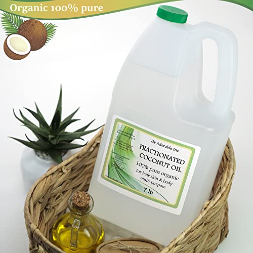 Органско чисто фракционирано кокосово масло 7 lb/еден галон