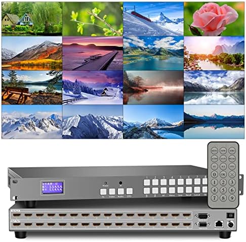 16x16 HDMI Матричен Прекинувач 1080p@120hz Rackmount HDMI Матрица 16x16 HDMI Прекинувач Сплитер Поддршка RS232/IR/WEB/ HDMI1. 4a /EDID/HDCP Декодирање/Dolby