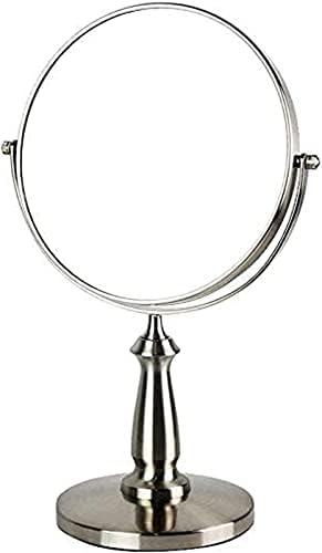 Козметичко огледало за козметичко огледало на огледало со огледало со двојно еднострано шминка за шминка за зголемување, европско ретро ретро-не'рѓосувачки