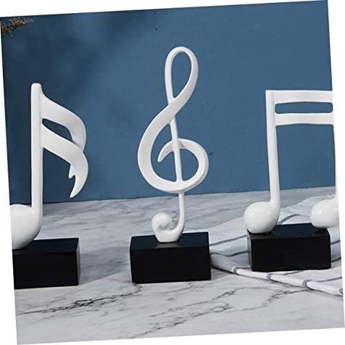 Angoily 3pcs музичка белешка за украсување сет пијано подароци декорасиони para salas de casa подароци за канцелариска музика белешка фигура музичка