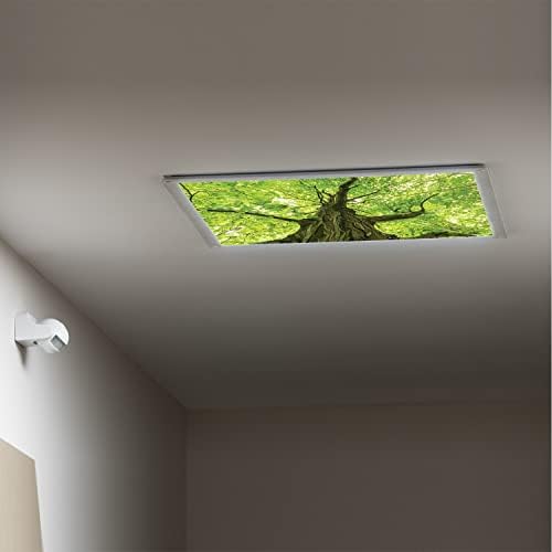 Флуоресцентни капаци на светлина за тавански светло дифузер панели-шумски образец-светлосни филтри за таванот LED тавански светло-светло-светло-2ft