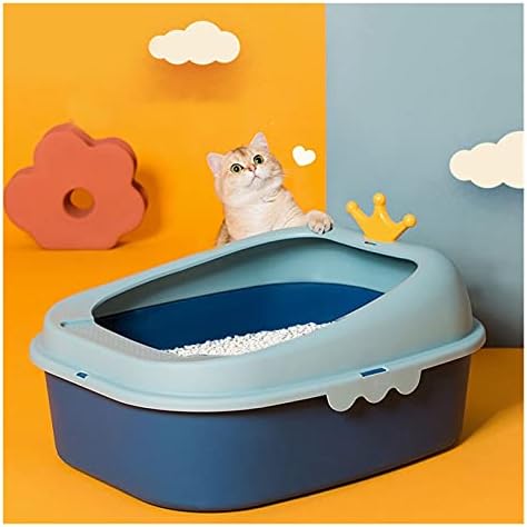 WSABIG Голема Мачка Кутија За Отпадоци Кутија За Отпадоци Дизајн Полу-Затворен Песок Голем Простор Тоалет Спречи Прскање Послужавник Стоки За