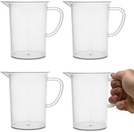 Хбар Премиум Полипропиленски Чаши За Чаши, Лабораториска Квалитетна Пластика, Капацитет од 16,9 мл-Пакување од 4 Чаши-Машина За Миење