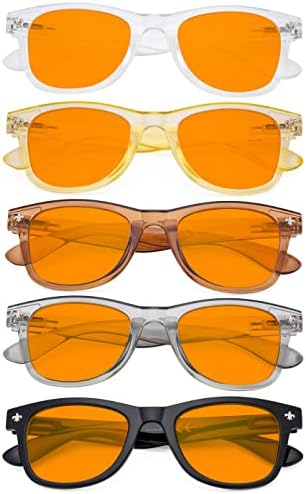 Очила За Блокирање Против Сина Светлина, Анти-Замор, Компјутерски Очила Класични Очила од 80-тите, Килибарни Затемнети Леќи