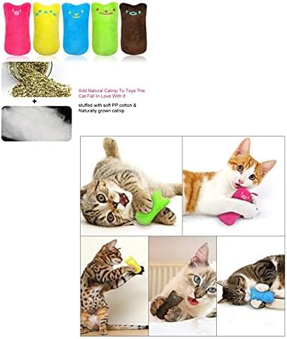 КО Група плишана шушка звук мачка банана - Поставете 10 парчиња мачка играчка симпатична мека производи за кучиња кучиња мачиња