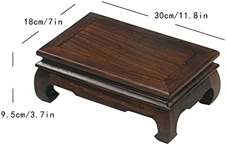 Дрво дисплеј стојат пиедестален вазен штанд дрвена вазна база абонија правоаголник база на саксија растителна дисплеј стол