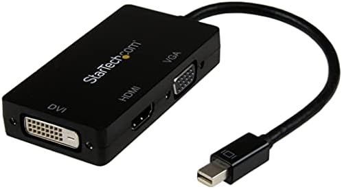 Startech.com 3 во 1 мини дисплејпорт адаптер - 1080p - мини dp / thunderbolt to HDMI / VGA / DVI сплитер за вашиот монитор