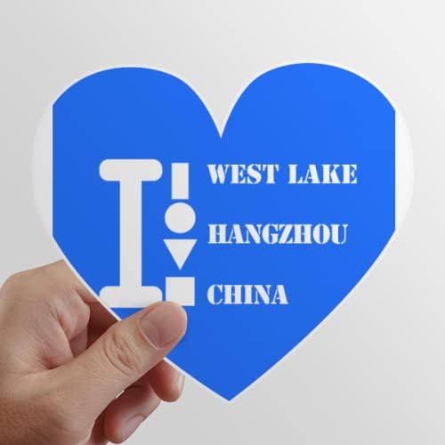 Западно Езеро Хангжу Кина Арт Деко Мода Срце Винил Налепница Велосипед Шише Налепница