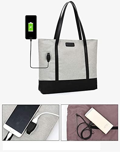 Торба за лаптоп тота 15,6 инчи жена USB работна торба наставничка торба торба за рамо