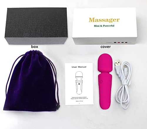 Measser Mini Wand Massager за жени, моќна играчка со куршуми и тивок вибратор, 10 режими на вибрации и водоотпорен дизајн, роза