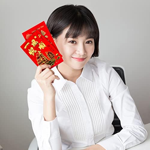 36 парчиња Кинески Црвени Пликови, 2023 Кинеска Нова Година Готовина Хонг Бао Со Најдобри Желби Среќен Пакет Пари За Пролетни Фестивали,