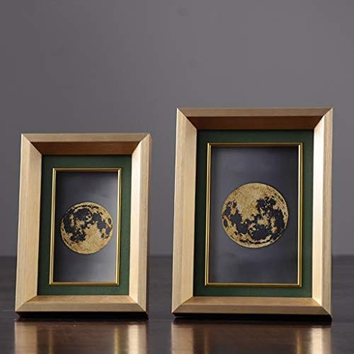 Рамки со слики Класични лајсни со четкани златни рамка за слика луксузна метална рамка за десктоп дисплеј, декорација за домашна декорација