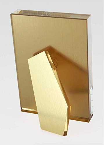 Tizo 8 x 10 Акрилна кристално чиста фото рамка, поддршка од злато, направено во Италија