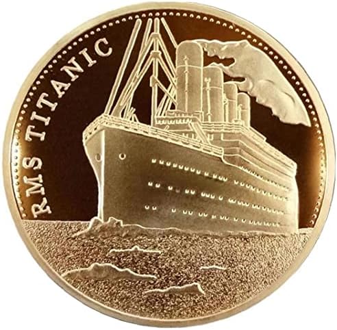Zonster 1PC Titanic Bread Commorative Coin Titanic Incience Chale BTC BTC Bitcoin Arts подароци дома