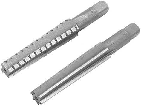 Neufday Machine Reamer, 2 парчиња фино/груба алатка за сечење на Reamer Set HSS MT2 Taper Straight Shank 1.5x12.5cm