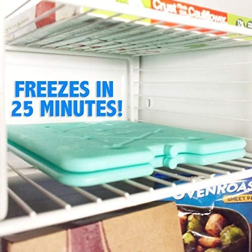 Пакувања со мраз за ладилници - големи, заштеда на простор - не е потребен мраз - еднократно долго трајни големи тенки пакувања за замрзнување