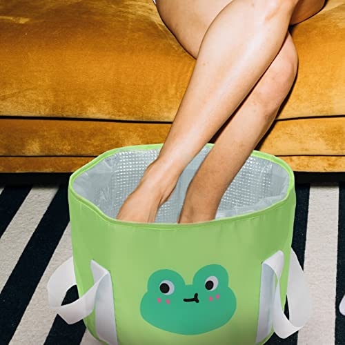 Контејнери за патувања Fomiyes Преносна бања склопувачки нозе бања склопувачка корпа со рачка бања бања када подножје корпа за кофата преносна:
