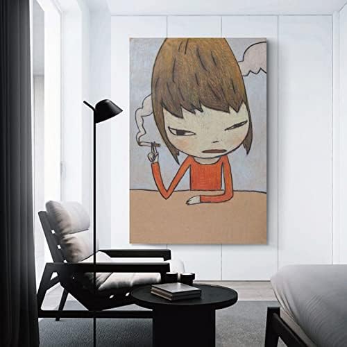 Уметнички постер Јошитомо Нара на декор за wallидови за бања Декор платно за печатење и слика за печатење на слики, сликарска уметност