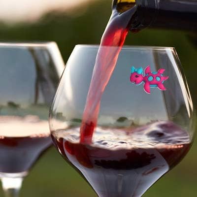 Едноставно Шармиран Стакло За Вино Од Желка Магнетни Привлечности-Комплет од 6 Маркери За Пијалоци за Да Го Идентификувате Вашиот Коктел,