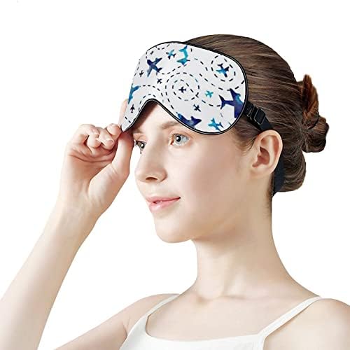 Авионите смешни спиење маска за очи меко слепило капаче со прилагодлива ноќна лента за очила за мажи жени