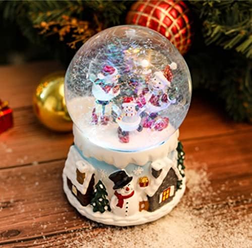 Дебела светлечка ротирачка лебдечка снегулка кристална топка креативен подарок октава кутија музичка кутија за подарок за Денот