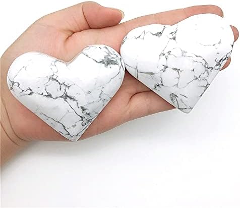 Seewudee AG216 1PC Природно големо бело тиркизна тиркизна срцева кристално срце подарок заздравување кристално природни камења и минерали Подарок