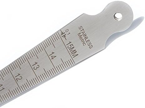 Bestgle Taper Gage 1-15mm 1/32-5/8 инчи не'рѓосувачки челик заварување мерач за заварување инч и метричка алатка за јаз на јазот мерка за мерка