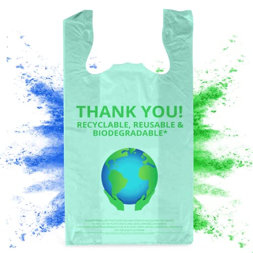 Biorift Eco Priendly Ви благодариме за маици торби за намирници | биоразградливо | Сертифициран ASTM D5511 Ви благодариме