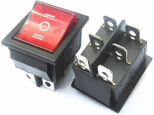CCD4 Black Rocker Switch 25x31mm 3 режими 6 Pins Switch во форма на брод 16A AC250V 20A AC125V -