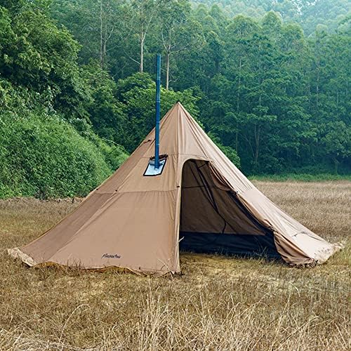 Firehiking Camping Hot Thater 4-8 Tipi Tipi шатор со шпорет Jackек за грмушка, готвење и греење