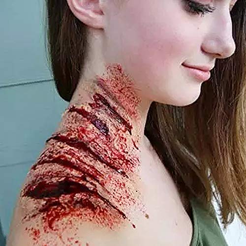 Meicoly Halloween Специјални ефекти SFX комплет за шминка, фаза лажна крв лажна рана, восок од лузни, модринки тркала за шминка за вештерки, палета