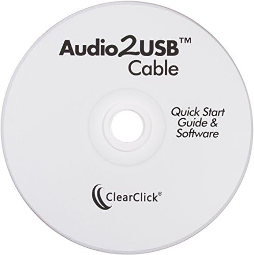 ClearClick USB кабел за аудио снимање - рекорд од играчи на касети, винил рекорд на грамофони - 3,5 мм, РЦА, 1/4 , 1/8