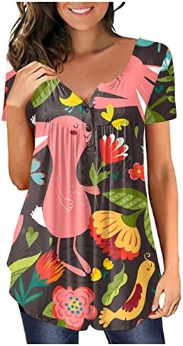 Akollsppnsy блузи за жени плус големина 2023 кратки ракави токи јака маица со врзана работа со врвови за јога за жени