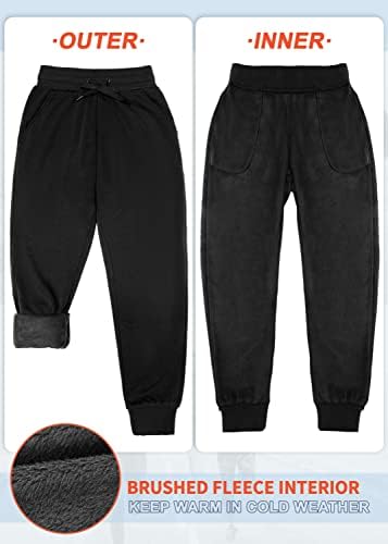 Iuga Fleece ги нарече џемпери жени со 4 џебови руно џогери Зимски панталони за жени термички салон кои трчаат панталони
