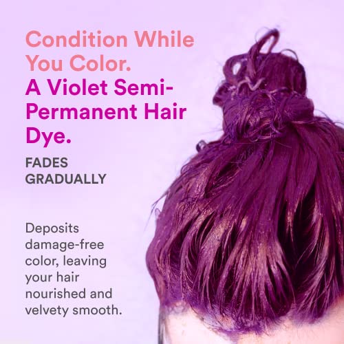 ИНХ Полу Трајна Боја На Коса Виолетова Гранат, Регенератор За Депонирање Боја, Привремена Боја За Коса, Маска За Коса За Кондиционирање