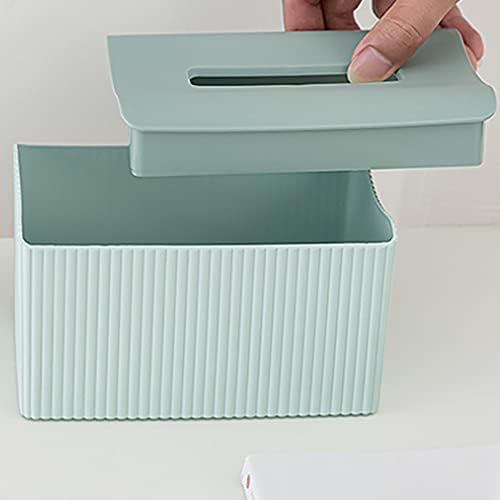 Покрив на кутијата со ткиво Адиоли плоштад 1 пар пластично покритие на ткивото, контејнер за мијалник за бања, 17 * 12 * 9,5см бело