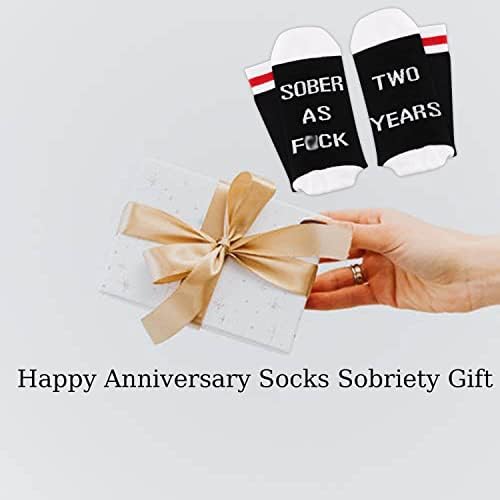 ЦОТМО 2 Пара Трезвеност Годишнина Чорапи Трезвеност Подарок Gift НА Закрепнување Чорапи Трезвени Како Подарок За Охрабрување