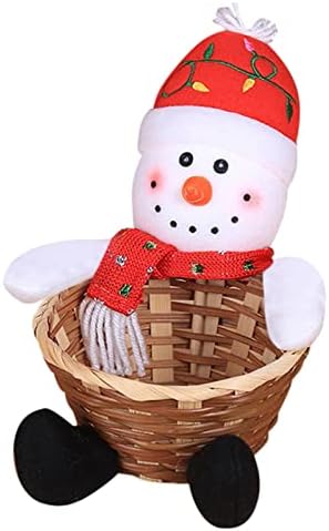 XIOS 2022 1 ПАРЧИЊА Среќен Божиќ Декорација На Корпа За Чување Бонбони Декорација На Корпа За Складирање Дедо Мраз Снешко Работна Површина Кутија