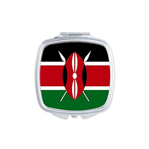 Национално знаме на Кенија, африканско огледало на земја, преносна компактен џеб шминка, двострано стакло