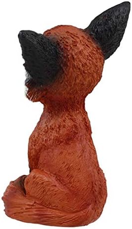 Mulandd YTC кафеава и црна насмеана лисица лисица тематска статуа на декоративна фигура