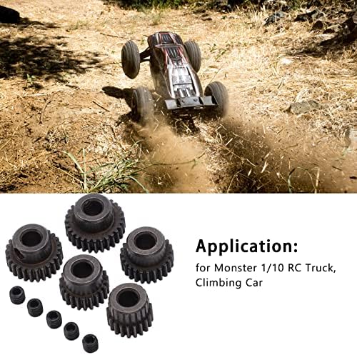 RC Motor Pinion Gear, 20T 22T 24T 26T 28T 5PCS 48DP 5mm вратило за вратило моторни запчаници погодни за Monster 1:10 Scale RC Truck